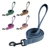 Leather Dog Leash 4 ft Dog Leash 2 Layer Pet Dog Leash Leads with Padded Handle for Medium Large Dogs Walking Training